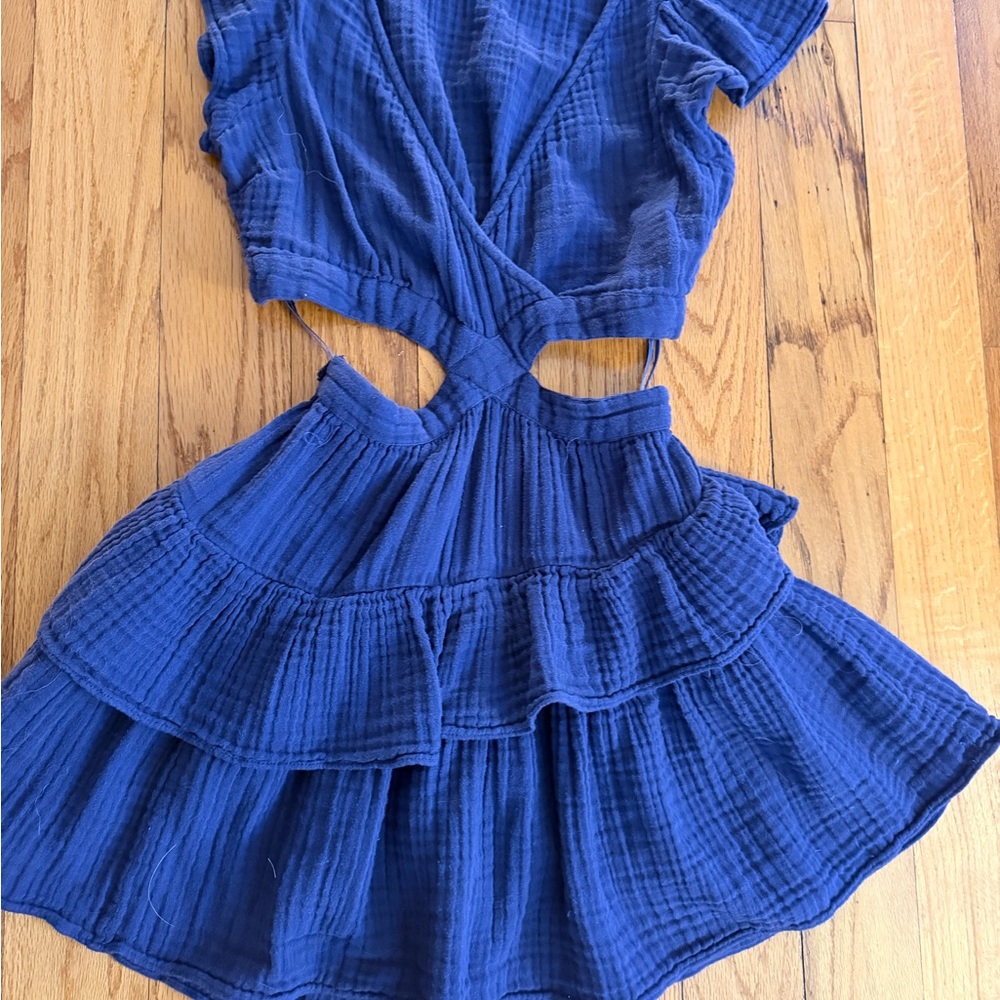 Love shack fancy Navy cut out mini xs